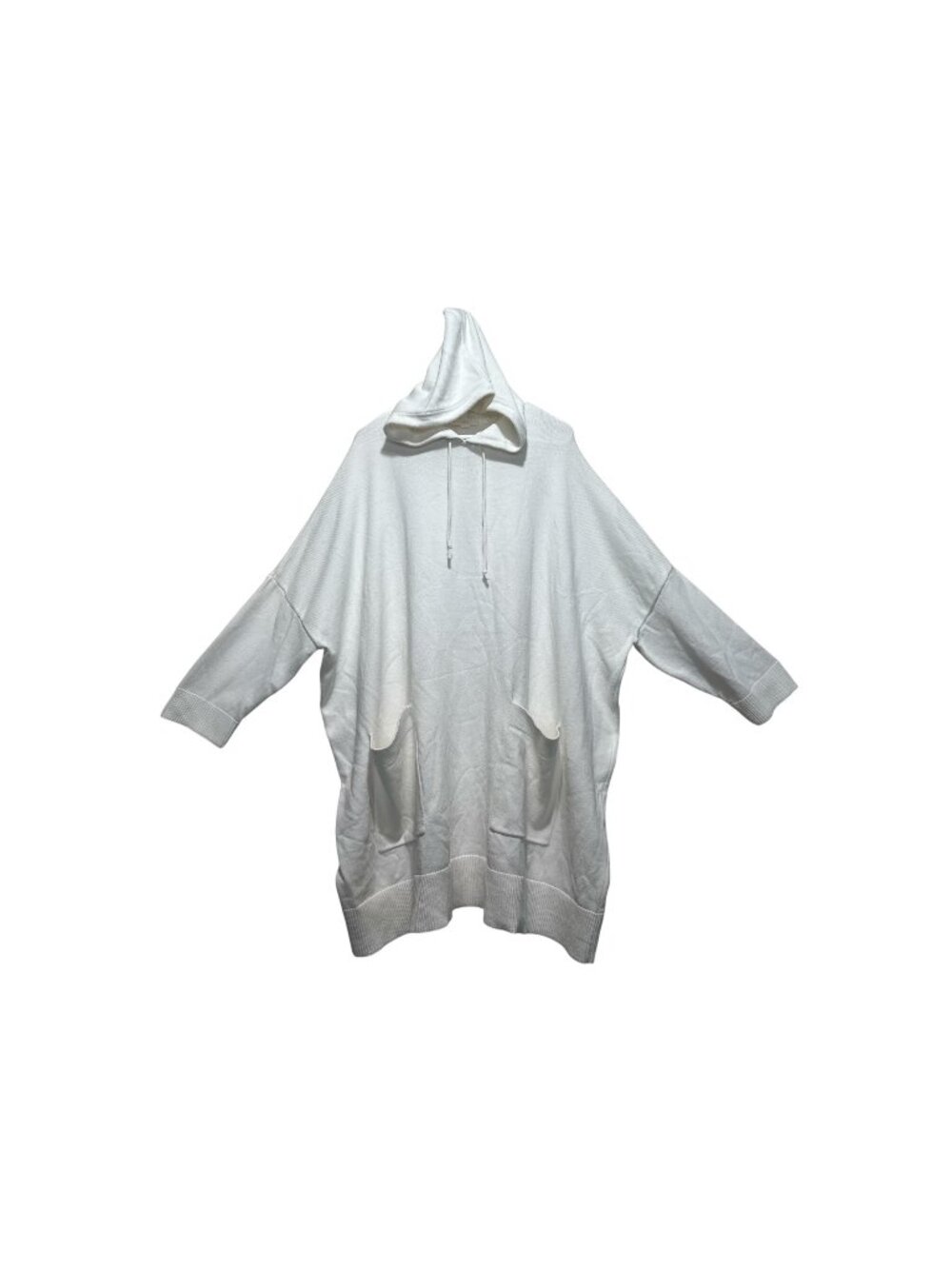 COS Sweater Tunic Long Sweater Womens Large White Hoodie Minimalist Lagenlook